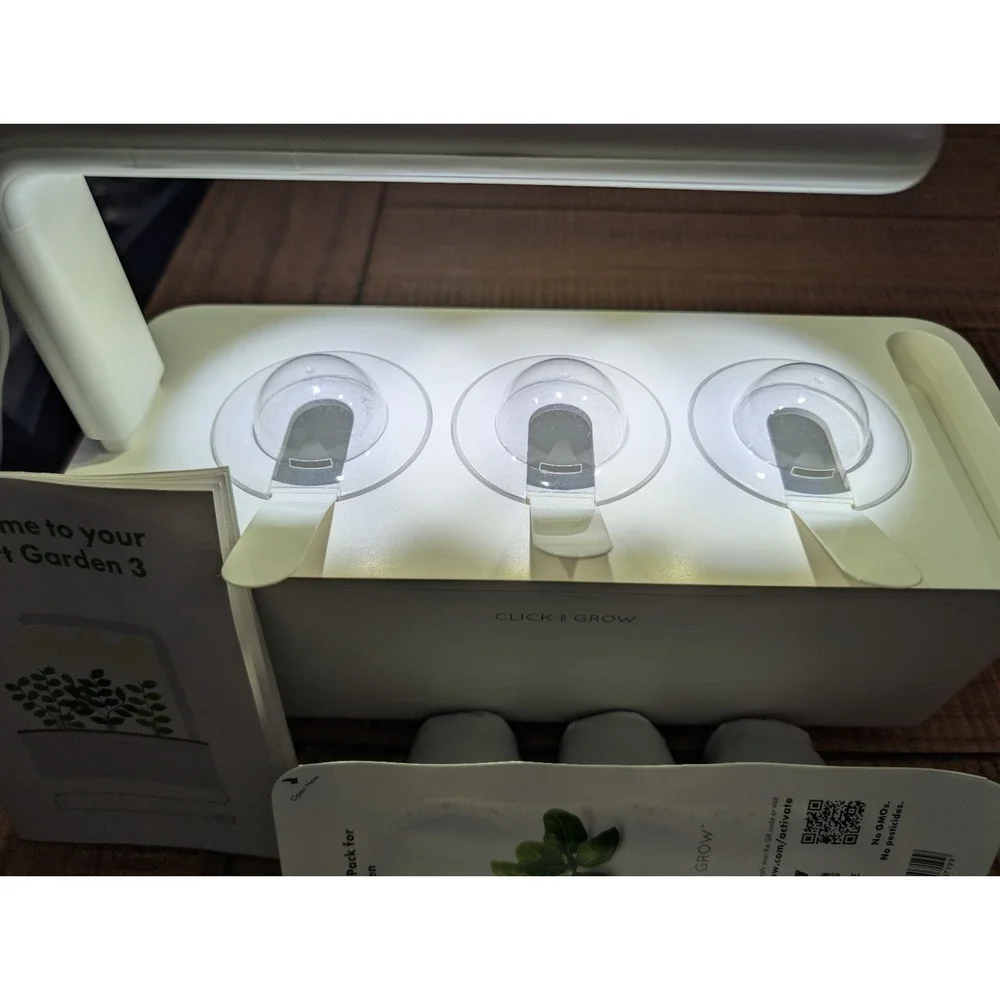 Click & Grow 3 Indoor Herb Garden Kit with Grow Light | Smart Garden for Home